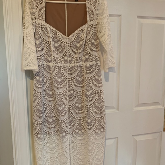 For the Love of Lemons White Lace Dress - Picture 3 of 5